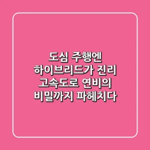 도심 주행엔 하이브리드가 진리? 고속도로 연비의 비밀까지 파헤치다!