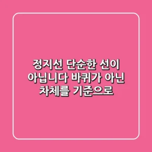 정지선, 단순한 선이 아닙니다 – 바퀴가 아닌 차체를 기준으로!