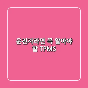 운전자라면 꼭 알아야 할 TPMS!