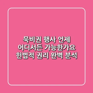 묵비권 행사, 언제 어디서든 가능한가요? 헌법적 권리 완벽 분석