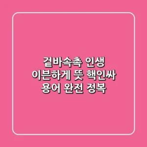겉바속촉 인생?! '이븐하게' 뜻, 핵인싸 용어 완전 정복! 😎