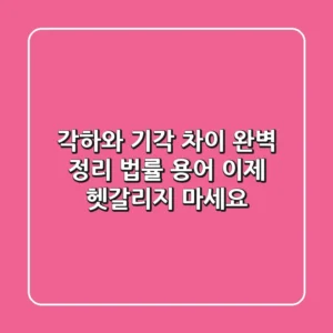 각하와 기각 차이 완벽 정리: 법률 용어, 이제 헷갈리지 마세요!