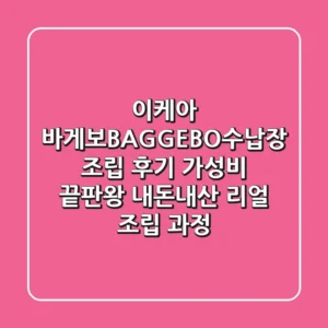 이케아 바게보(BAGGEBO)수납장 조립 후기: 가성비 끝판왕, 내돈내산 리얼 조립 과정!