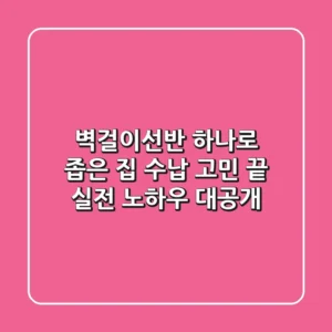 벽걸이선반 하나로 좁은 집 수납 고민 끝? 실전 노하우 대공개