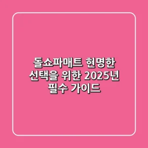 돌쇼파매트, 현명한 선택을 위한 2025년 필수 가이드