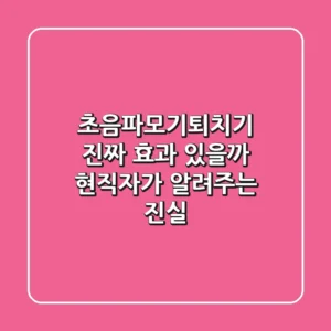초음파모기퇴치기, 진짜 효과 있을까? 현직자가 알려주는 진실