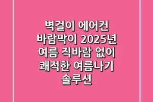 벽걸이 에어컨 바람막이, 2025년 여름, 직바람 없이 쾌적한 여름나기 솔루션!