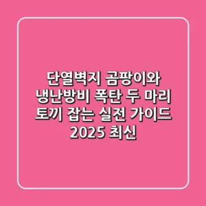 단열벽지, 곰팡이와 냉난방비 폭탄, 두 마리 토끼 잡는 실전 가이드 (2025 최신)