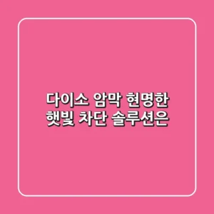 다이소 암막, 현명한 햇빛 차단 솔루션은?